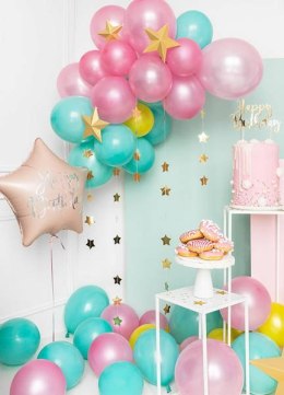 Balon foliowy Happy Birthday ! Różowa gwiazda 40 cm
