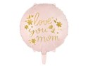 Balon foliowy Love you mom, różowy 45 cm