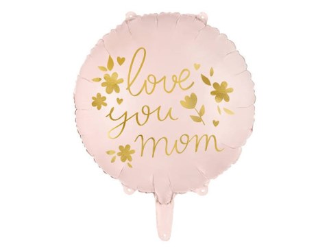 Balon foliowy Love you mom, różowy 45 cm Balon foliowy Love you mom, różowy 45 cm