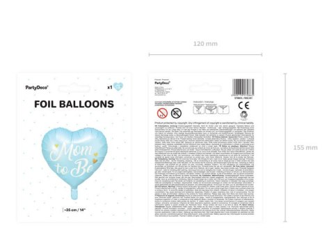 Balon foliowy Mom to Be, 35cm, niebieski Balon foliowy Mom to Be, 35cm, niebieski