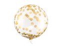 Balon przezroczysty, okrągły kryształowy bobo z konfetti, 40cm