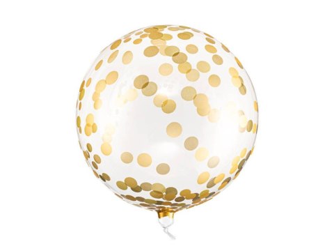 Balon przezroczysty, okrągły kryształowy bobo z konfetti, 40cm Balon przezroczysty, okrągły kryształowy bobo z konfetti, 40cm