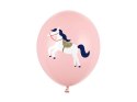 Balony lateksowe Konik, Pastelowe Różowe 30cm, 6 sztuk