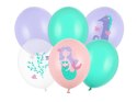 Balony lateksowe Morski świat syrenka 30cm, 6 sztuk