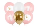 Balony lateksowe Roczek słonik, pastelowe różowe 30cm, 6 sztuk