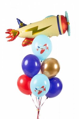 Balony lateksowe Samolot mix 30cm, 6 sztuk