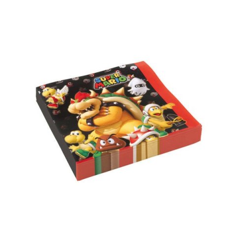 Serwetki urodzinowe Super Mario - 33 cm - 20 szt. Serwetki urodzinowe Super Mario - 33 cm - 20 szt.