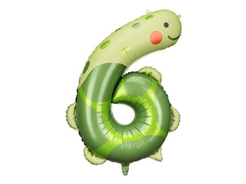 Balon foliowy Cyfra 6 - Żółw, 96 cm Balon foliowy Cyfra 6 - Żółw, 96 cm