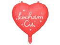Balon foliowy serce Kocham Cię, czerwone 45 cm