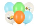 Balony lateksowe Pojazdy budowlane, 30cm, 6 szt.