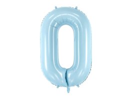 Balon foliowy Cyfra 0, 86cm, jasny niebieski