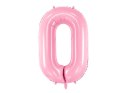 Balon foliowy Cyfra 0, 86cm, różowy