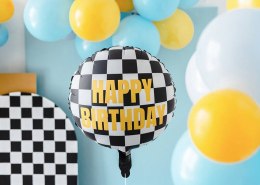 Balon foliowy Szachownica Happy Birthday, 45 cm