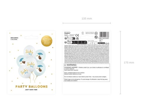 Balony 30 cm, Baby boy, 6szt. Balony 30 cm, Baby boy, 6szt.