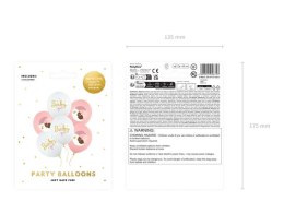 Balony lateksowe Baby girl, 30cm, 6szt.