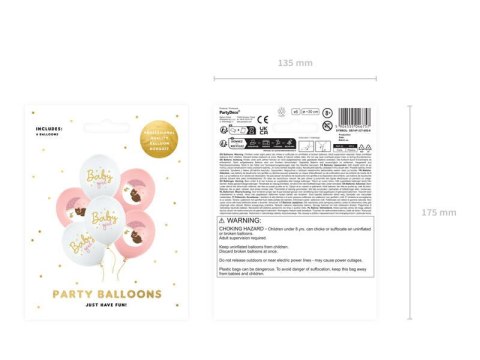 Balony lateksowe Baby girl, 30cm, 6szt. Balony lateksowe Baby girl, 30cm, 6szt.
