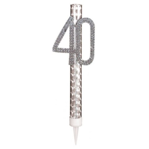 Fontanna, 40 urodziny, srebrna, 15cm Fontanna, 40 urodziny, srebrna, 15cm