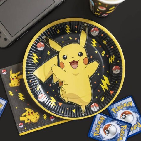 Talerzyki papierowe Pokemon Pikachu, 23 cm, 8 szt. Talerzyki papierowe Pokemon Pikachu, 23 cm, 8 szt.