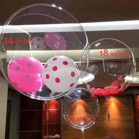 Balon Przezroczysty, Bobo 24 cale, pakowany Balon Przezroczysty, Bobo 24 cale, pakowany