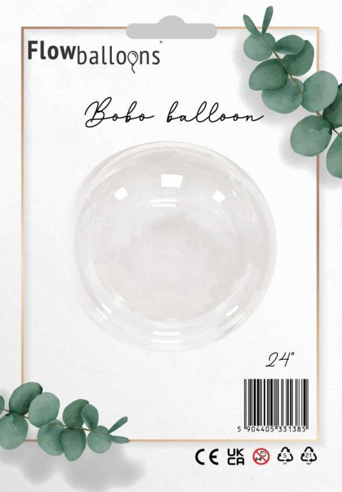 Balon Przezroczysty, Bobo 24 cale, pakowany Balon Przezroczysty, Bobo 24 cale, pakowany