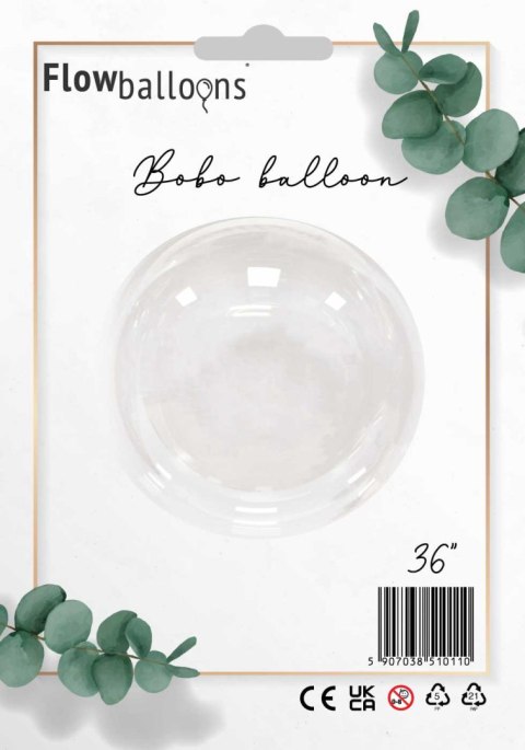 Balon Przezroczysty, Bobo 36 cali, pakowany Balon Przezroczysty, Bobo 36 cali, pakowany