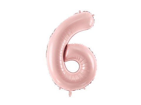 Balon foliowy Cyfra ''6'', 72cm, jasny różowy Balon foliowy Cyfra ''6'', 72cm, jasny różowy