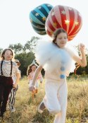 Balon foliowy, okrągły, kula, Piłka w gwiazdki, 75 cm, czerwony