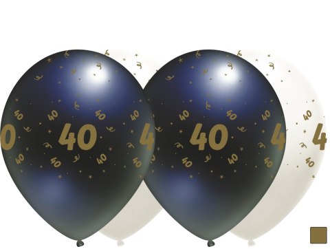 Balony urodzinowe białe, "40", 30cm, 50 szt. Balony urodzinowe białe, "40", 30cm, 50 szt.