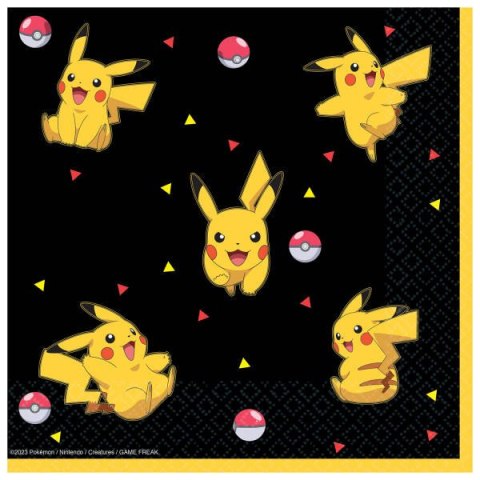 Serwetki papierowe Pokemon Pikachu, 33x33 cm, 16 szt. Serwetki papierowe Pokemon Pikachu, 33x33 cm, 16 szt.