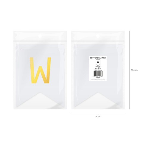 Baner DIY 16x12 cm - literka W Baner DIY 16x12 cm - literka W