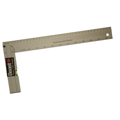 KĄTOWNIK ALUMINIOWY Z POZIOMICĄ 350 mm KĄTOWNIK ALUMINIOWY Z POZIOMICĄ 350 mm