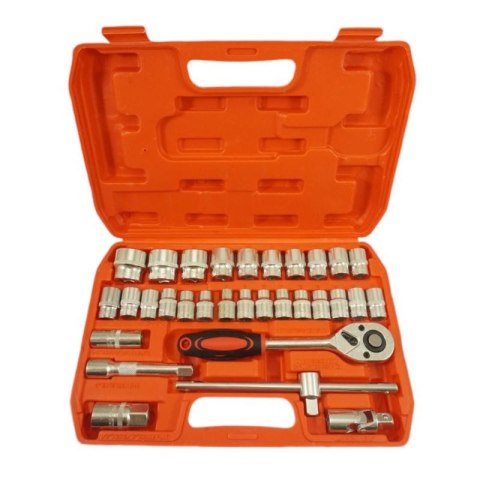 Zestaw kluczy nasadowych 1/2" 8-32MM CV 32szt Zestaw kluczy nasadowych 1/2" 8-32MM CV 32szt