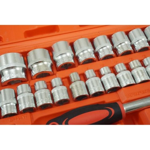 Zestaw kluczy nasadowych 1/2" 8-32MM CV 32szt Zestaw kluczy nasadowych 1/2" 8-32MM CV 32szt