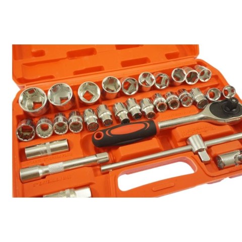 Zestaw kluczy nasadowych 1/2" 8-32MM CV 32szt Zestaw kluczy nasadowych 1/2" 8-32MM CV 32szt