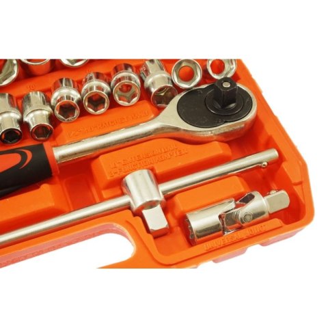 Zestaw kluczy nasadowych 1/2" 8-32MM CV 32szt Zestaw kluczy nasadowych 1/2" 8-32MM CV 32szt