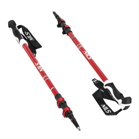 TK8601 RED KIJE TREKKINGOWE ALUMINIOWE NILS TK8601 RED KIJE TREKKINGOWE ALUMINIOWE NILS