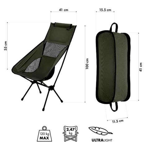 NC3321 KRZESŁO SKŁADANE ULTRALIGHT KHAKI NILS CAMP NC3321 KRZESŁO SKŁADANE ULTRALIGHT KHAKI NILS CAMP