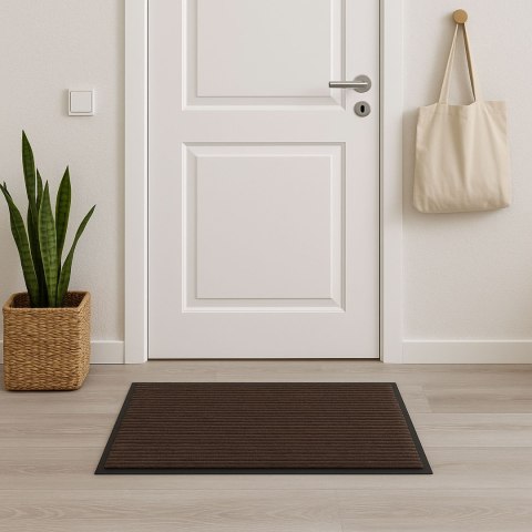 Wycieraczka wejściowa pod drzwi 40x60 cm SEILA brązowa Wycieraczka wejściowa pod drzwi 40x60 cm SEILA brązowa