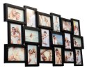 Ramka na zdjęcia MORKA 18 zdjęć czarna 45 x 87 cm Ramka na zdjęcia MORKA 18 zdjęć czarna 45 x 87 cm