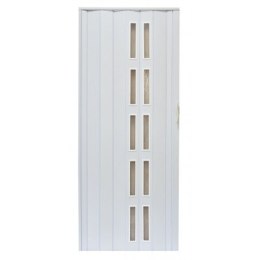 Drzwi harmonijkowe 005S-014-80 biały mat 80 cm