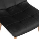 Krzesło welurowe MONTANA VELVET czarne Krzesło welurowe MONTANA VELVET czarne