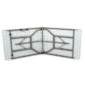STÓŁ CATERINGOWY BANKIETOWY SKŁADANY W WALIZKĘ 180X70CM MAX.100KG biały