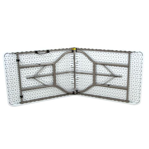 STÓŁ CATERINGOWY BANKIETOWY SKŁADANY W WALIZKĘ 180X70CM MAX.100KG biały