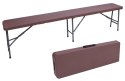 Zestaw cateringowy RATTAN BRĄZ stół 180 cm+ 2 ławki Zestaw cateringowy RATTAN BRĄZ stół 180 cm+ 2 ławki