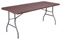 Zestaw cateringowy RATTAN BRĄZ stół 180 cm+ 2 ławki Zestaw cateringowy RATTAN BRĄZ stół 180 cm+ 2 ławki