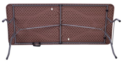 Zestaw cateringowy RATTAN BRĄZ stół 180 cm+ 2 ławki Zestaw cateringowy RATTAN BRĄZ stół 180 cm+ 2 ławki