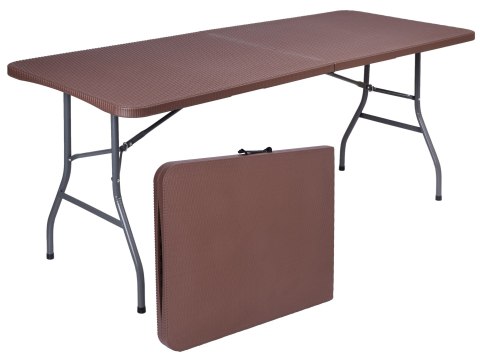Zestaw cateringowy RATTAN BRĄZ stół 180 cm+ 2 ławki Zestaw cateringowy RATTAN BRĄZ stół 180 cm+ 2 ławki