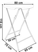 Stolik koktajlowy GALA 80 cm biały Stolik koktajlowy GALA 80 cm biały