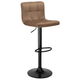 Krzesło barowe ARAKO BLACK aksamitne mokka VELVET
