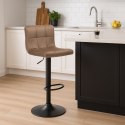 Krzesło barowe ARAKO BLACK aksamitne mokka VELVET Krzesło barowe ARAKO BLACK aksamitne mokka VELVET